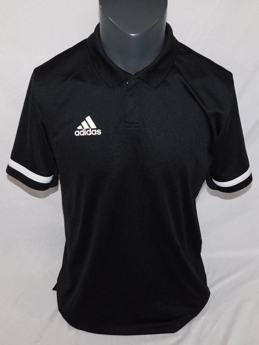Adidas Team 19 Black White Soccer Polo Shirt Mens L